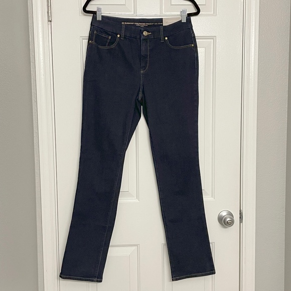 Chico's So Slimming Girlfriend Jeans In Quill Rinse Indigo Wash, Size 6 or Small - Picture 15 of 16